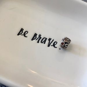 Retired authentic Pandora brown CZ Primrose Path Charm